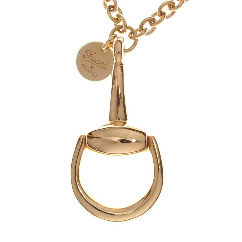 GUCCI 18CT GOLD HORSE-BIT PENDANT AND CHAIN - Image 2 of 2