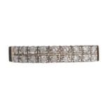 9CT GOLD AND DIAMOND HALF-ETERNITY RING