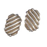TIFFANY & CO STERLING SILVER AND 18CT GOLD CUFFLINKS
