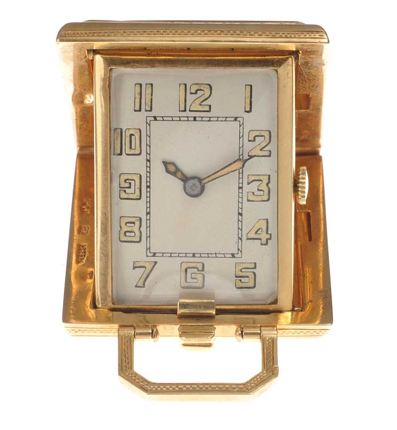 14CT GOLD TRAVEL CLOCK - Image 2 of 4