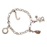 THOMAS SABO STERLING SILVER BRACELET WITH CHARMS