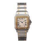 CARTIER 'SANTOS' 18CT GOLD AND STAINLESS STEEL GENT'S WRIST WATCH