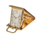 14CT GOLD TRAVEL CLOCK