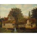 Circle of Charles Beaty, British act 1877-1956- The Mill House; oil on canvas, bears signature, 38.