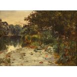 William E Harris, British 1860-1930- ''Low Water on the River Wynion, Dolgelly nearing the bend of