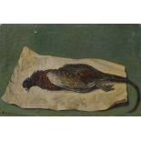 Rina Rosselli, Italian 1908-1998- Study of a dead pheasant; oil on canvas, signed, 54x81cm, (