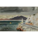 Roland Vivian Pitchforth RA ARWS, British 1895-1982- View of Gibraltar; watercolour, signed and