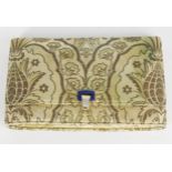 Cartier, a silk and silver thread brocade evening clutch bag, 1920s, floral Ottoman design with