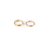 A 22ct gold wedding band, approx size O/P, together with another, approx size M/N, approx 9.5g.