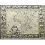 Jean-Baptiste Louis Clouet, French 1729-1790- Map of Africa; engraved map on four sheets, joined,