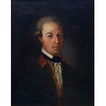 French School, mid-late 18th century- Portrait of a gentleman, head and shoulders,