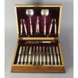 An Australian silver plated and mother of pearl handled cutlery set for twelve, by Hardy Brothers,