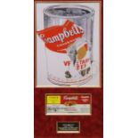 Andy Warhol, American 1928-1987- Campbell's Soup Can Label (Vegetable Beef); printed paper label,