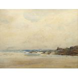 Ewan Geddes RSW, Scottish 1866-1935- Coastal landscape; watercolour, signed, 20.5x26.