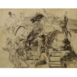 Claude Weisbuch, French 1927-2014- Battle with gladiators; etching,