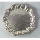 Late Victorian silver salver, London c.