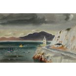 Roland Vivian Pitchforth RA ARWS, British 1895-1982- View of Gibraltar; watercolour,
