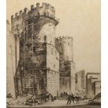 Geoffrey Heath Wedgewood RE, British 1900-1977- "Porta Appia, Rome"; etching, titled, signed,