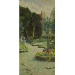 Miller Smith RBA, British 1854-1937- "An Old Garden"; watercolour, signed,