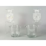 A Moet and Chandon glass faceted ice bucket,