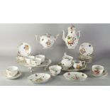 A Herend tea and coffee set for six people, 20th century,
