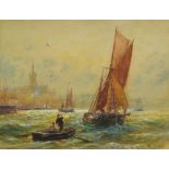 Richard Malcolm Lloyd, British 1855-1945- "Off Malden"; watercolour, signed and dated 1907,