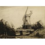 William Renison, Scottish 1866-1940- "The Old Mill, Rye"; etching, signed in pencil, 25.