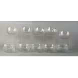 A set of ten glass finger bowls, 19th century,