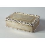 Victorian silver table snuff box, London C.