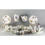 Evesham, a Royal Worcester porcelain part dinner service, to comprise twelve dinner plates,