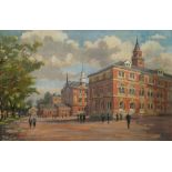 Cameron, British School, mid-late 20th century- Dulwich College; oil on board, signed and dated 73,