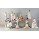A Compton and Woodhouse figure group from the Graceful Arts series depicting a lady sewing,