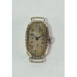Rolex, a ladies 18ct white gold cased wrist watch, c.