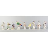 A set of four Meissen figures of nude putti representing the Seasons, in the 18th century style,