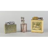 A McMurdo shagreen and chromed metal table lighter, 20th century, 7.