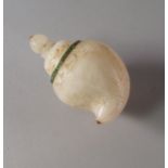 A Mughal style jade perfume bottle, late 20th/early 21st century, with onion form screw stopper,