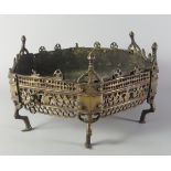 A Middle Eastern brass hexagonal burner, 18th/19th century,