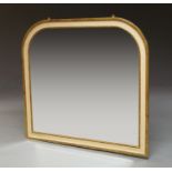 A Victorian style painted overmantel mirror, 20th century,