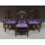 A set of mahogany dining chairs, 19th century,