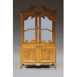 A French fruitwood Vitrine buffet, 19th century and later,