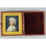 A miniature portrait of Beatrice Cenci after Guido Reni, late 19th century,