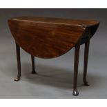 A George III style mahogany drop leaf table,