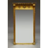 A Victorian gilt wood pier mirror,
