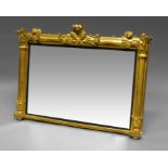 A William IV gilt wood mirror,