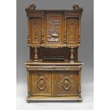 A Flemish walnut buffet, in the Renaissance taste, late 19th/early 20th century,