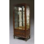 A rectangular mahogany display cabinet, early/mid 20th century,