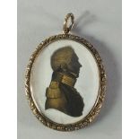 Attributed to Henry William Field or John Field, a portrait miniature of a soldier, 19th century,