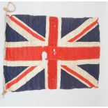 A Union Flag, 19th century, reputed to have been owned by Sir William Parker, 1st Baronet,