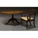 A George III mahogany and later breakfast table,