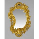 A giltwood and gesso mirror,